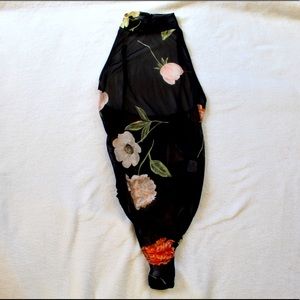 Missguided Mesh Floral Bodysuit